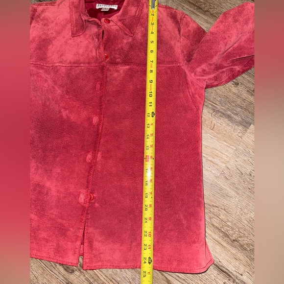 PENDLETON • Red Leather Button Down Jacket - Picture 6 of 10